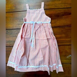 Bailey Boys orange gingham sundress size 5